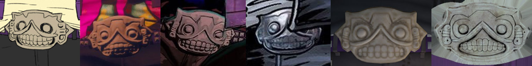 Collage of reference images of the buckle's varying designs.