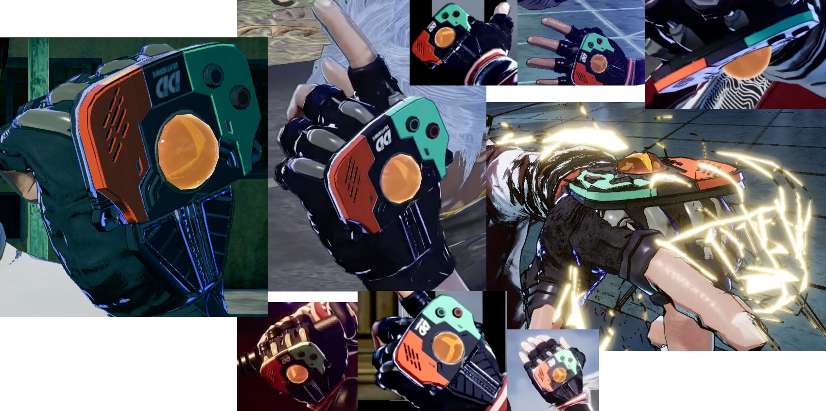 Reference collage of the Death Glove as seen in game.